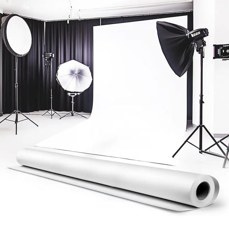 Tło fotograficzne białe 2,72x10m - kartonowe